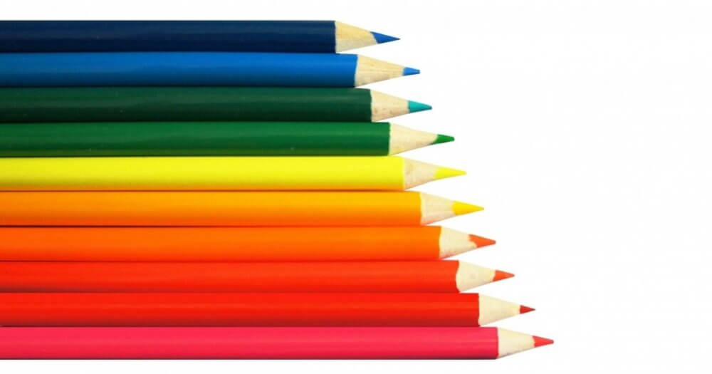 グラデーションの色鉛筆